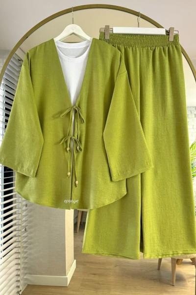 Emila Keten İkili Takım Yağ Yeşili