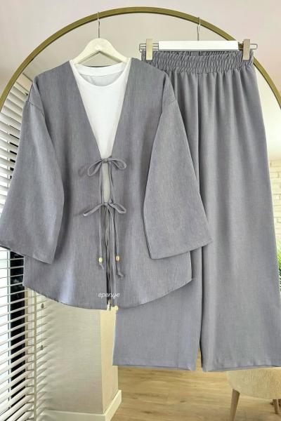 Emila Keten İkili Takım Gri