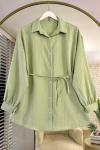 Beli Gipeli Gömlek Çağla Yeşili