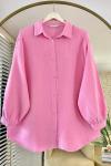 Oversize Müslim Gömlek Pembe