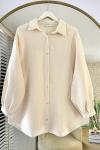 Oversize Müslim Gömlek Bej