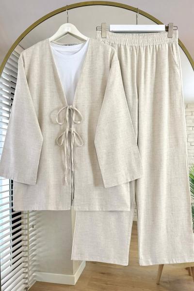 Noode İkili Takım Bej