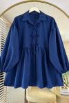 Lisa Poplin Gömlek Lacivert