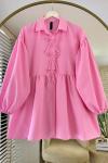 Lisa Poplin Gömlek Pembe