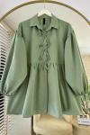 Lisa Poplin Gömlek Yeşil