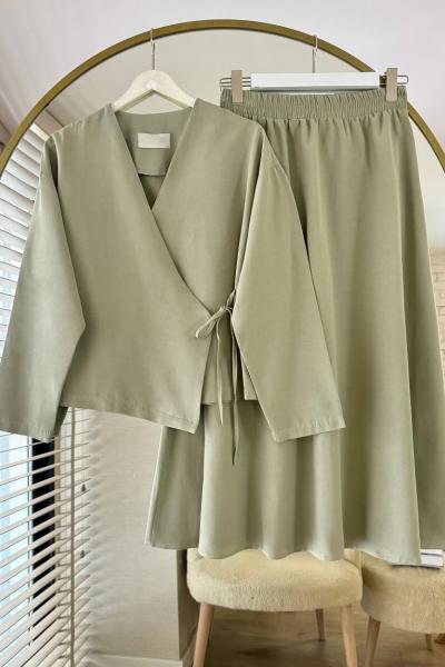 Etekli Keten Takım Haki