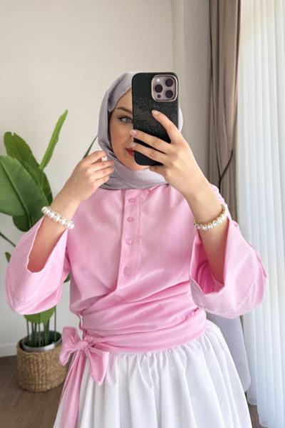 Vera Tasarım Gömlek Pembe