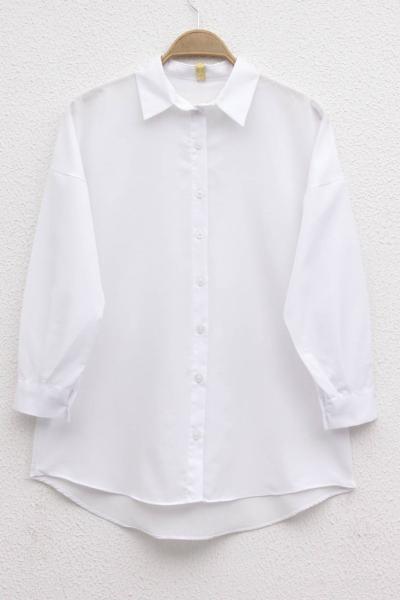 Boyfriend Gömlek Beyaz