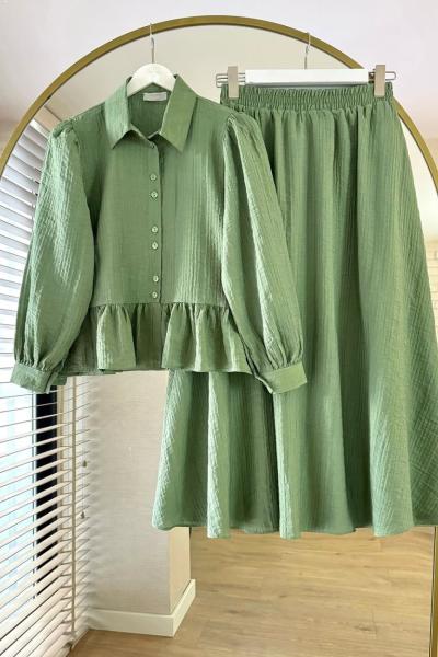 Begonya Etekli Takım Yeşil