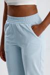 Beli Lastikli Gabardin Pantolon Açık Mavi