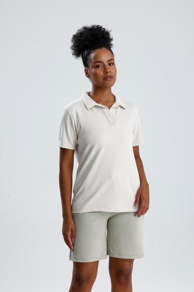 Polo Yaka Oysho Tshirt Bej