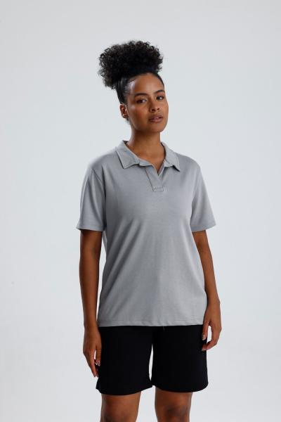 Polo Yaka Oysho Tshirt Gri