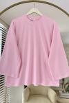 Basic Süprem Sweatshirt Pembe