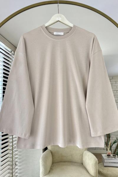 Basic Süprem Sweatshirt Bej