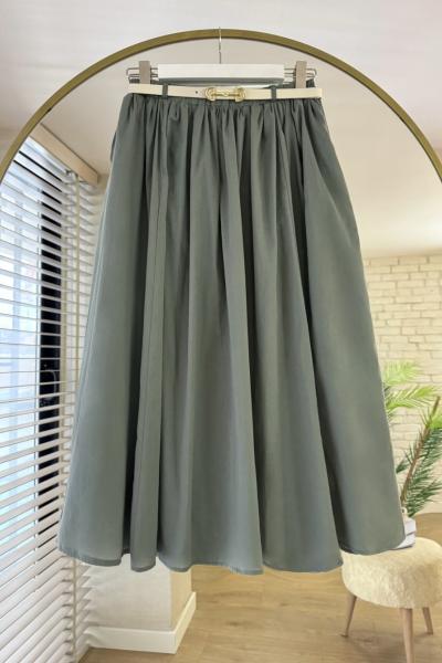 Kemerli Vual Etek Yeşil