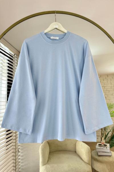 Basic Süprem Sweatshirt Mavi