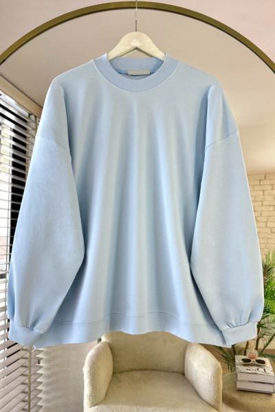 Salaş İnterlok Sweatshirt Mavi