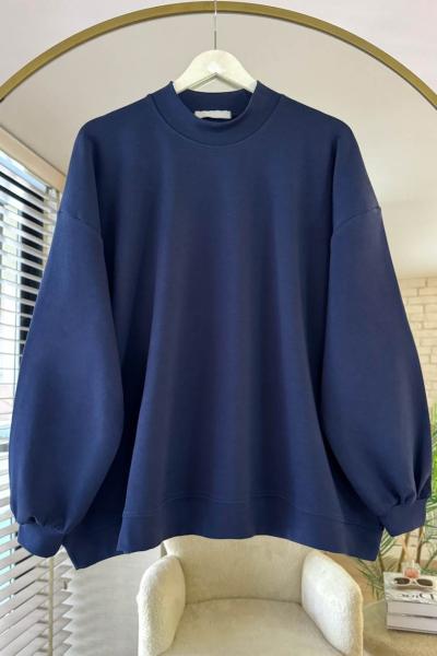 Salaş İnterlok Sweatshirt Lacivert
