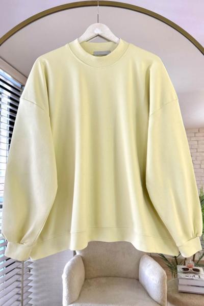 Salaş İnterlok Sweatshirt Sarı