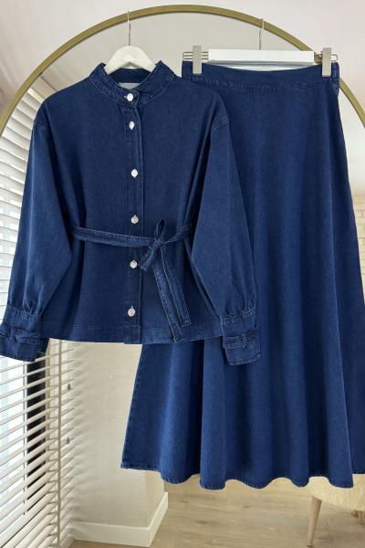 Etekli Kot Takım Lacivert