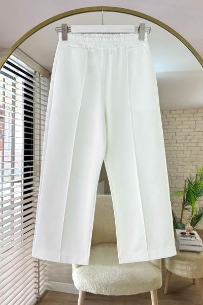 Çımalı Scuba Pantolon Beyaz
