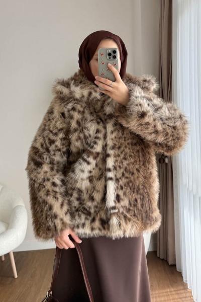 Leopar Kürk Ceket Leopar