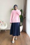Oversize Pinterest Yaka Kazak Pembe