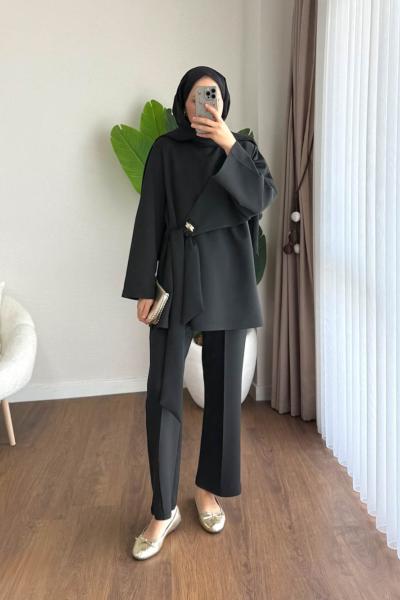 Çapraz Bağlamalı İkili Takım Siyah