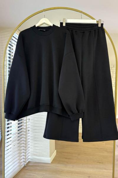 Üç İplik Salaş Takım Siyah