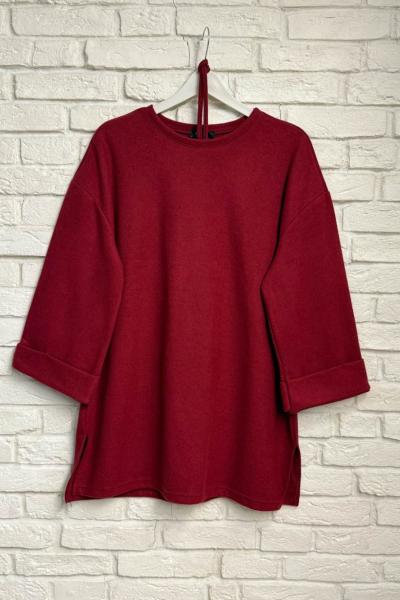 Yırtmaçlı Selanik Tunik Bordo