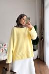 Oversize Pinterest Yaka Kazak Sarı