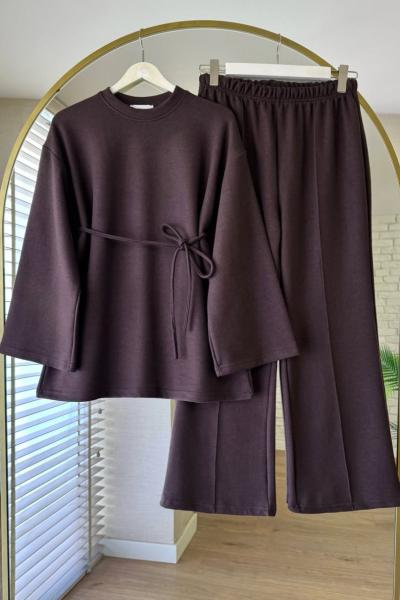 Pantolonlu Selanik Takım Kahverengi