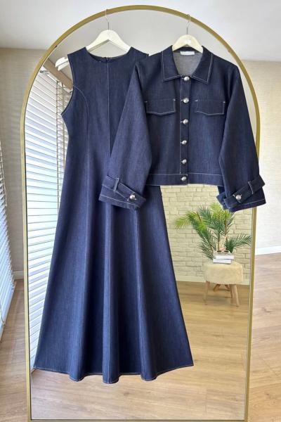 Pretty İkili Kot Takım Lacivert