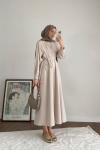 Pensli Double Elbise  Bej