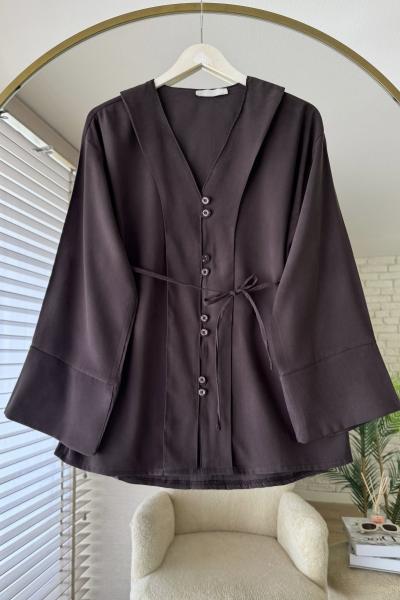 V Yaka Tensel Gömlek