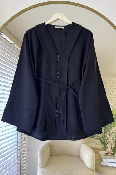 V Yaka Tensel Gömlek