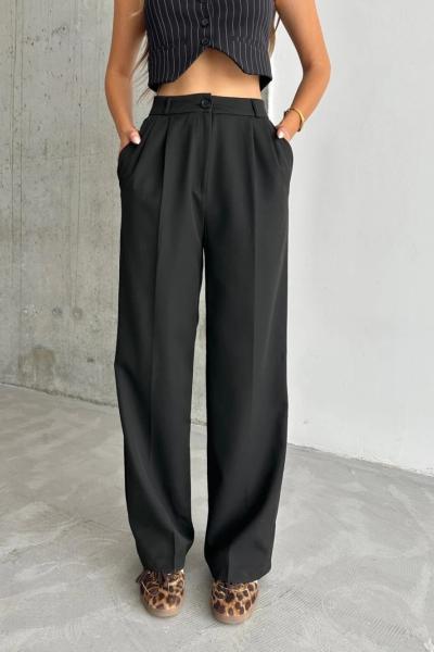 Pileli Palazzo Kumaş Pantolon