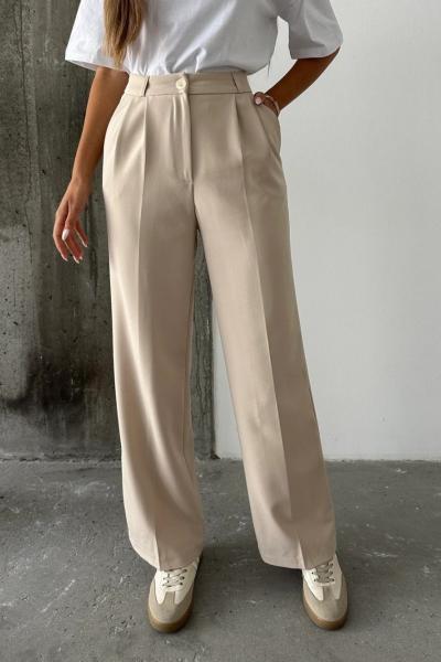 Pileli Palazzo Kumaş Pantolon