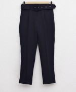 Kemerli Double Krep Pantolon Siyah