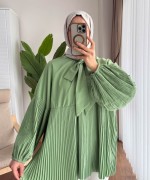 Piliseli Salaş Tunik Yeşil