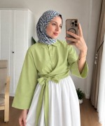 Vera Tasarım Gömlek Yağ Yeşili