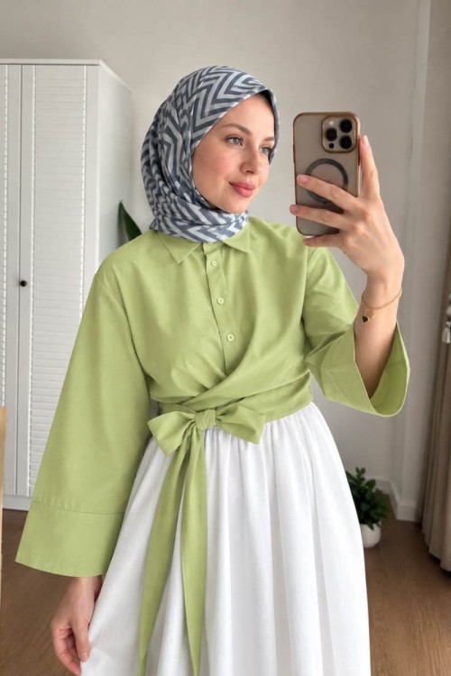 Vera Tasarım Gömlek Yağ Yeşili