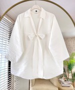 Önü Bağlamalı Kimono Beyaz