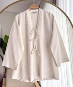 Üç Bağlama Kimono Bej