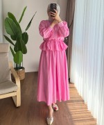 Begonya Etekli Takım Pembe
