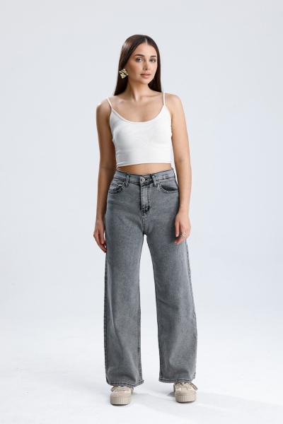 Bol Paça Likralı Pantolon Kar Yıkama