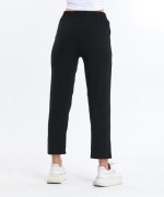 Beli Lastikli Gabardin Pantolon Siyah