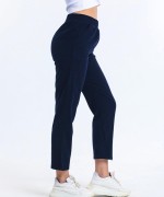 Beli Lastikli Gabardin Pantolon Lacivert