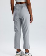 Beli Lastikli Gabardin Pantolon Gri