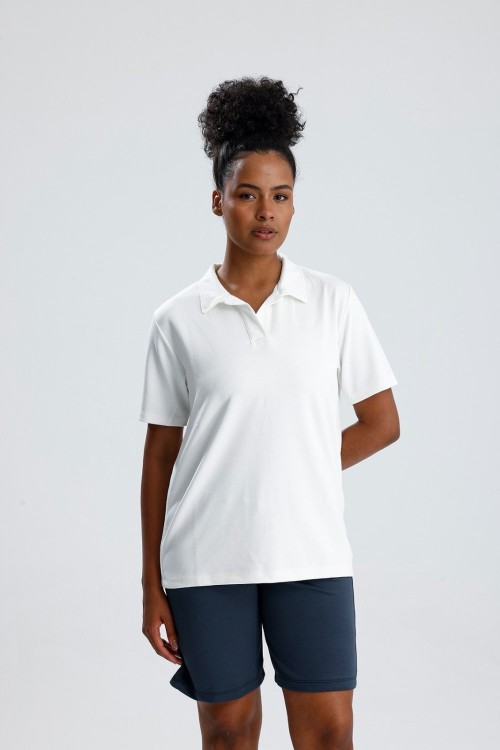Polo Yaka Oysho Tshirt Ekru